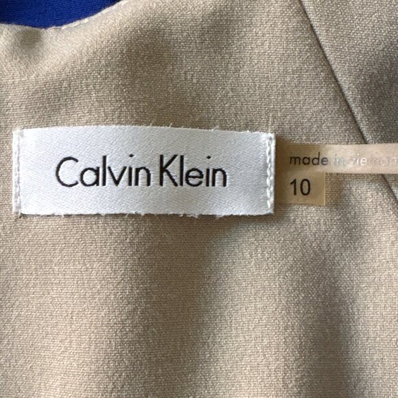 Calvin Klein Royal Blue Sleeveless Ruched Sheath Dress, Women's Size 10 - Picture 9 of 10